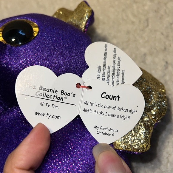 Ty Beanie Boos Glitter Bat Plush - Picture 3 of 8